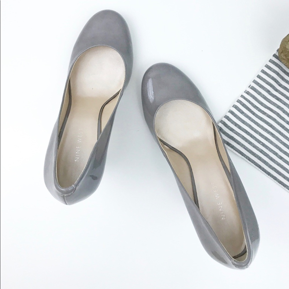 Nine West Round Toe Patent Pump